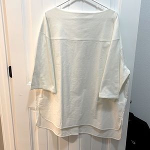 COS boat neck, organic cotton tunic. Size M